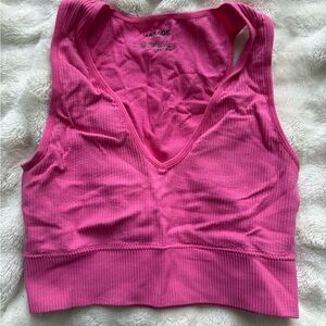 Garage Bright Pink V-Neck Top